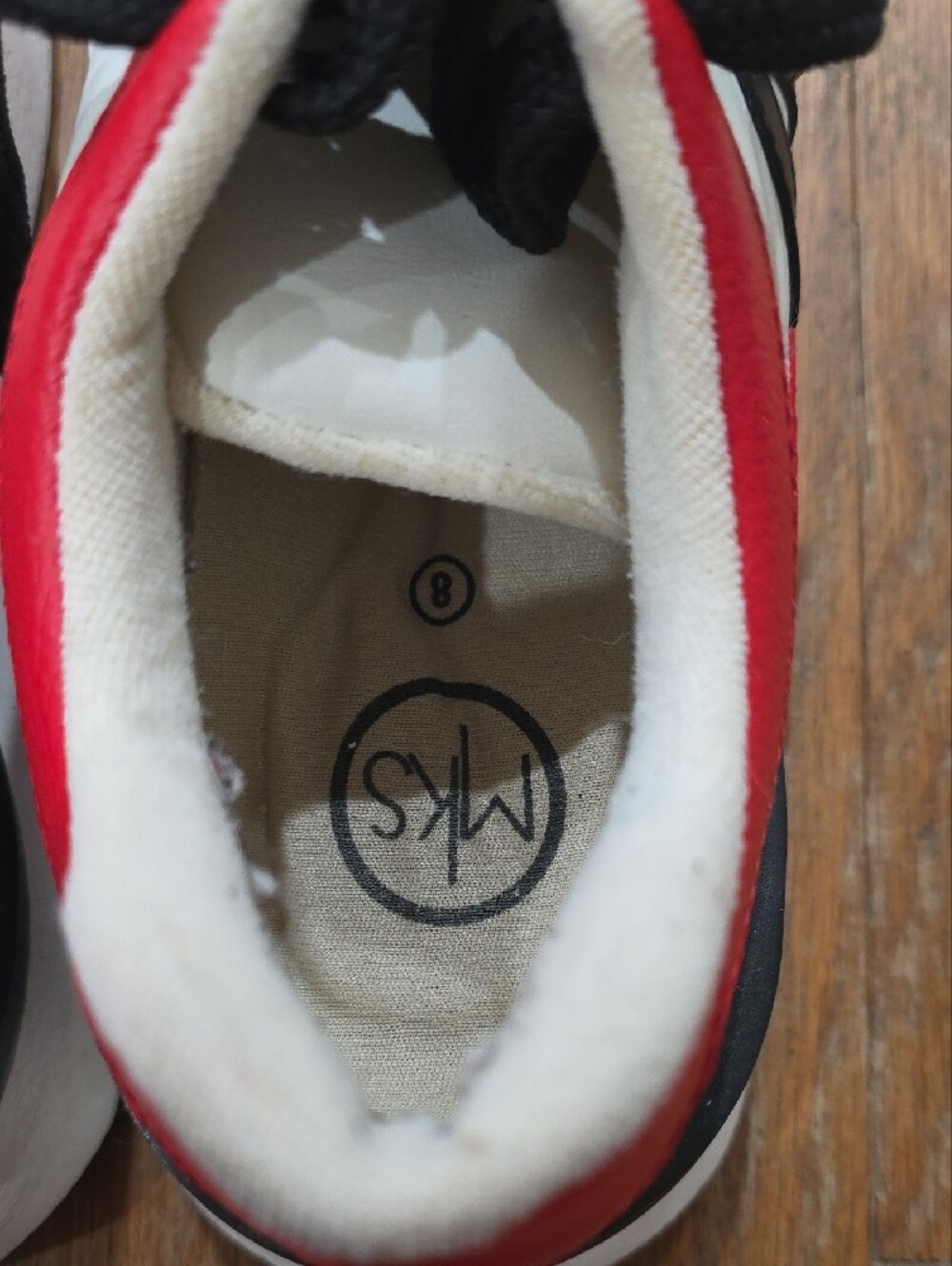 MKS Red White and Black Lace-Up Sneakers - Picture 2 of 5